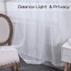HUTO 2 Panels Small White Sheer Curtains 45 inches Long