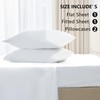 CozyLux Satin Sheets California King Size - 4 Piece White