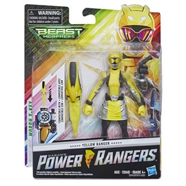 Power Rangers Beast Morphers Yellow Ranger 6" Action Figure Toy Inspired by The TV Show