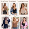 ONEW Shapewear Bodysuit for Women Tummy Control Scoop Neck Seamless