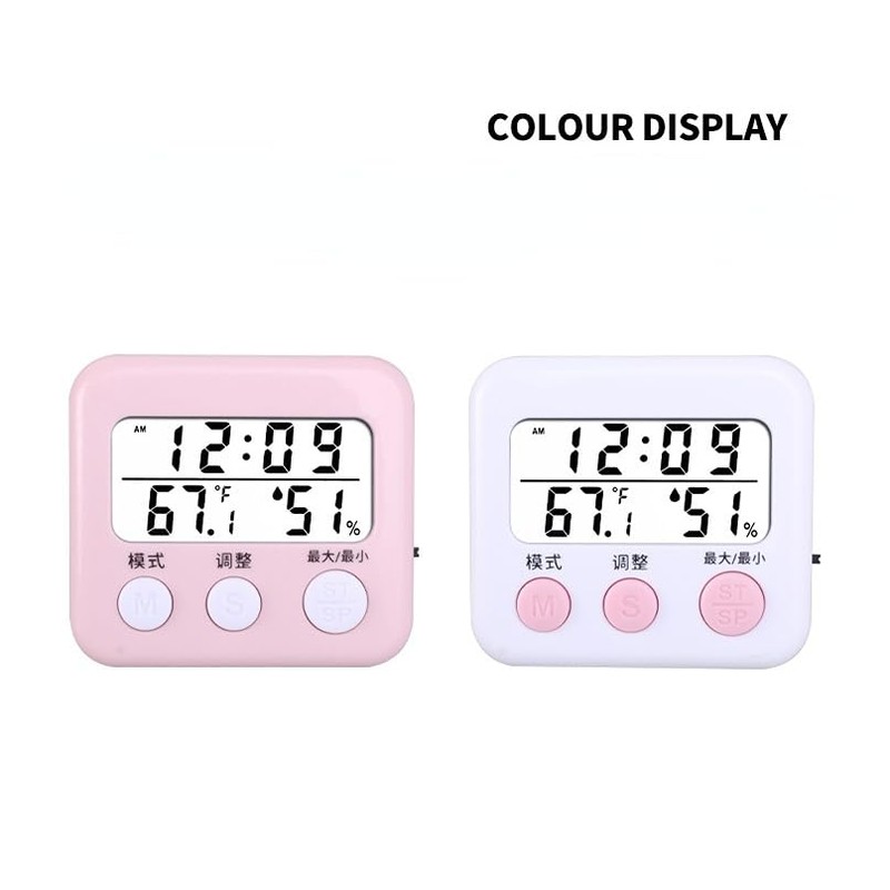 Huawenfei Digital LCD Display Indoor/Outdoor Hygrometer Thermometer (℉/℃) (1 White)