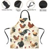 ANNA QUEEN Rooster Apron for Women Men with Pockets, Adjustable