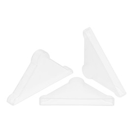 QUARKZMAN Corner Protection Edge Protection 5 x 50 mm Triangle Shape Glass Corner Protectors Cushion Pack of 50 Plastic Corner Protectors for Corner Protection of Glass, Mirrors, Tiles, White