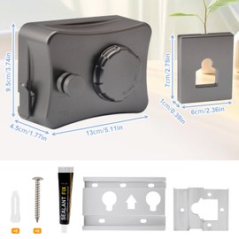 Domigard Retractable Washing Line 5.1 m Retractable Washing Line, Adjustable Tension Knob for Additional Support, Extendable Washing Line for Balcony, Bathroom, Laundry Room, Bedroom (Grey)