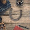 ROYHOO Cast Iron Horseshoe，for Good Lucky, Durable Cast Iron Medium