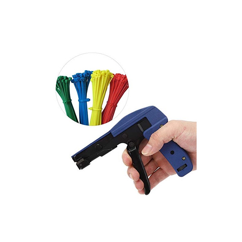 Ocean Blue Cable Tie Gun Aluminum Nylon Tie Tensor Herramienta