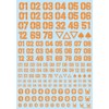 Haikyu Parts DZ Number Decal Orange 1 Piece Plastic Model