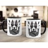 MoonWorks® Kaffee-Tasse mit Motiv Hund Heavy Metal Comicstil Metalhand Bürotasse
