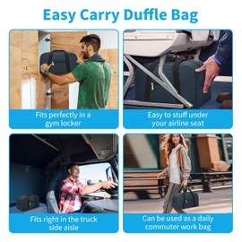 Small Gym Bag 14 inch lightweight Carry On Mini Duffel Bag for Travel Sport - Black