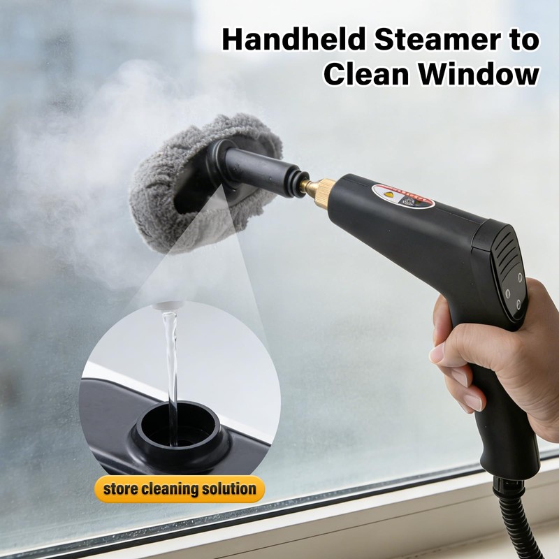 Lamberia Steam Cleaner with 16pcs Accessories, 2500W 1700ml 1.8 Quarts