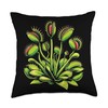 Venus Fly Trap Dionaea Muscipula Carnivorous Plant Throw Pillow