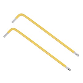 TOP-VIGOR 2Pcs 4mm Ball End Hex Key Wrench, L Shaped Long Arm Ball Point Hexagon Keys Allen Key for Household DIY, Professional Machine Repairing