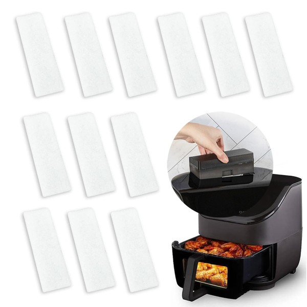 12 Pcs Air Fryer Replacement Filters for 6QT Instant Vortex Plus Air Fryer with ClearCook and OdorErase, Air Fryer Accessories Replacement Odor Erase Air Filters for Instant Air Fryer Vortex Plus 6QT