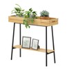BAMBANG Bamboo Plant Stand Indoor, 2 Tier Wood Small Plant