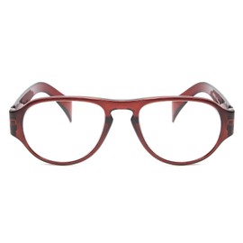 Calabria 4370CB Pilot BiFocal Reading Glasses +1.50 Burgundy Red Mens Womens Trendy Bi-Focal Readers Eyeglasses w/Soft Case