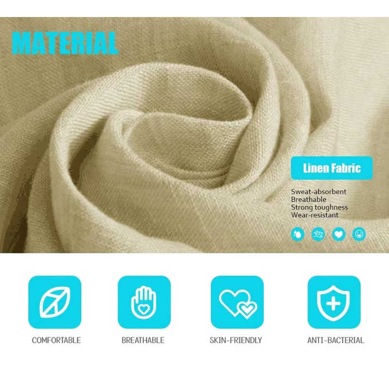CLVEDU 4Pack Throw Pillow Covers 18x18 in Linen Fabric Cushion