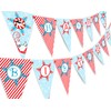 Winter Wonderland Red Happy Birthday Banner Pennant