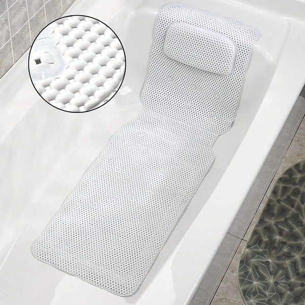 Filfeel Bath Pillow Full Body Bath Treatment Spot Cushion Soft Quilted Bath Mat Bath Pillow Cushion With Breathable