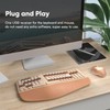 Wireless Ergonomic Keyboard and Mouse Combo with PU Wrist Rest,