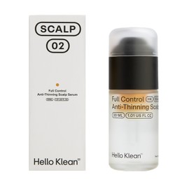 Hello Klean Full Control Anti-Thinning Scalp Serum – Hair Growth & Hair Loss Treatment – Caffeine & Niacinamide Scalp Care for Thinning Hair – Hard Water Defence – 30ml