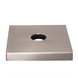 Corla Modern 3.5” Square Shower Arm Flange | Universal Extra Large Replacement Escutcheon Cover Plate (Brushed Nickel)
