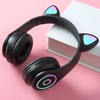 Cat Ear Bluetooth Headset Cute Stereo Adjustable Rechargeable Wireless Music