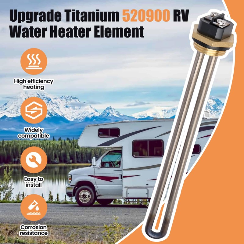 Dgqtrx Upgraded Titanium 520900 RV Water Heater Element with Wrench