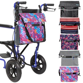 Vive XL Wheelchair Bag - Waterproof, Scratch-Resistant, Double-Stitched, Machine Washable Accessory for Adults, Seniors, 15 Colors - Storage Walker Backpack to Hang on Back of Wheel Chair