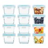 SOACOAKO 12 Pack, 6oz Small Glass Containers with Lids, Reusable,