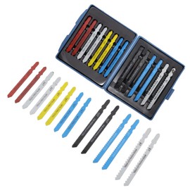 14pc Jigsaw Blade Set T Shank Fitting Jig Saw Metal Plastic Wood Blades TE750