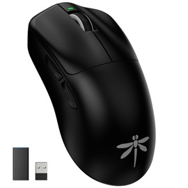 VGN F1 Pro Max Lightspeed Wireless Gaming Mouse with Dual-Mode 2.4G/Type-C Wired - 25K Sensor - 26,000 DPI - 55g Lightweight - 6 Programmable Buttons - Up to 200h Battery Life for PC/Mac- Black