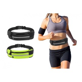 Portable Running Marathon Hip Pack Storage Bag Running Cloth Hip Pack (Black) 3ea
