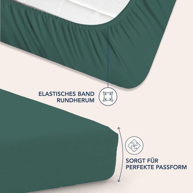 Dreamzie Fitted Sheet, 160 x 200 cm, 35 cm Deep