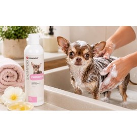 Flamingo Shampoo for Chihuahuas - Exclusive Formula for Short Hair - Moisturizes, Nourishes and Protects - 300 ml of Superior Care                    