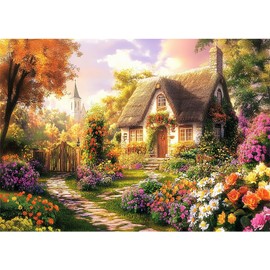 Yunlus Jigsaw Puzzles for Adults 1000 Pieces Impossible Hard Difficult Challenging Puzzles for Adults 1000pc Puzzle Country Garden House Landscape Jigsaw Puzzle 1000 Pieces 28 x 20 inch