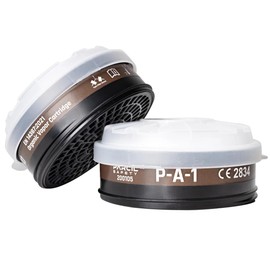 Parcil Distribution P-A-1 Replacement Filters - Carbon Activated Charcoal Organic Vapor Filter Set for PD-100 and T-60 Masks (Pack of 2)