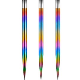 Mission Darts Glide Steel Tip Dart Points | Smooth Plain Spare Points, 40mm, Rainbow (#_1xX2448)