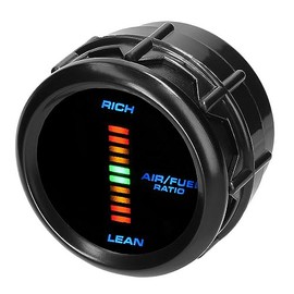 MOCNT Car Air Fuel Ratio Indicator 2 Inch 52 mm Air Fuel Ratio Indicator Blue Light Digital Display Air Fuel Ratio Meter Fuel Indicator Gas Meter Smoke Len