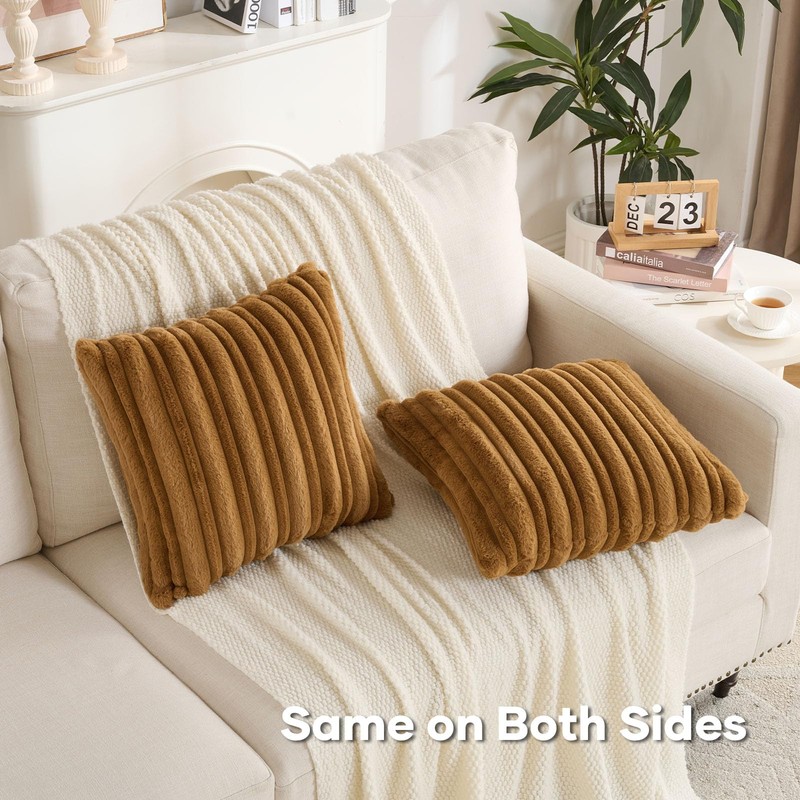 FUTEI Camel Decorative Throw Pillow Covers 18x18 Inch Set of