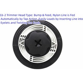 C6-2 Easy Load Trimmer Head Fit for Stihl FS38 FS40 FS40C FS45 FS46 FS50 FS50C FSA60R FSA86R FSE60 FSE71 FSE81 Replaces 4006 710 2126