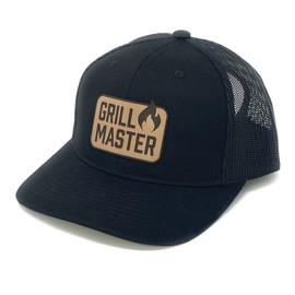 CRAVE HATS Grill Master Hat, Grilling Gifts, Grill Gifts for Men, Unique Grill Gifts (Black/Black)