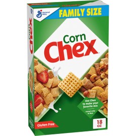 Corn Chex Gluten Free Breakfast Cereal, Homemade Chex Mix Ingredient, Family Size, 18 oz