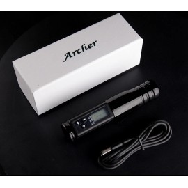 ybexp Archer Wireless Tattoo Rotary Pen Machine Precise Control Battery Coreless Motor - Black