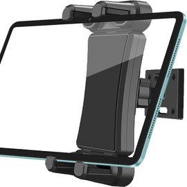 WINOK Tablet Wall Mount, 360° Rotatable Kitchen Wall Mount for Smartphones and Tablets 4.5-14 Inches, Suitable for Kitchen, Bathroom, Bedroom, Reading Room