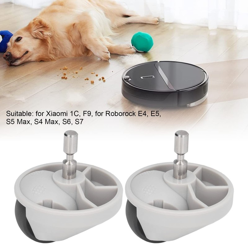 Fdit Pack of 2 Robot Sweeper, Universal Castor Front Wheel