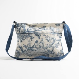 Maison d' Hermine Cross Body Bags for Women Cotton Canvas Shoulder Bag for Shopping Travel Everyday Use Tote purse Multi Zippered Pocket Sling Bag (Colmar)