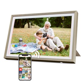 Digital Picture Frame 32 GB 10.1 Inch WiFi Touchscreen Digital Photo Frame HD 1280 x 800 IPS, Automatic Rotation, Share Photos Anytime and Anywhere via the Frameo/Uhale App, Desert Gold