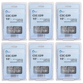 UpStart Components 6-Pack 10-Inch Chainsaw Chain Replacement for McCulloch MCP1510 - (10", 3/8".050", 39 Drive Links)