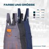 Portwest Portwest Texo Kontrast Latzhose, Größe: L, Farbe: Schwarz, TX12BKRL