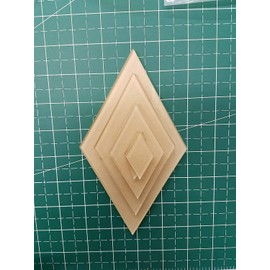 Itajime Shibori Diamond Templates 4", 3", 2", 1" - 8 Piece Set